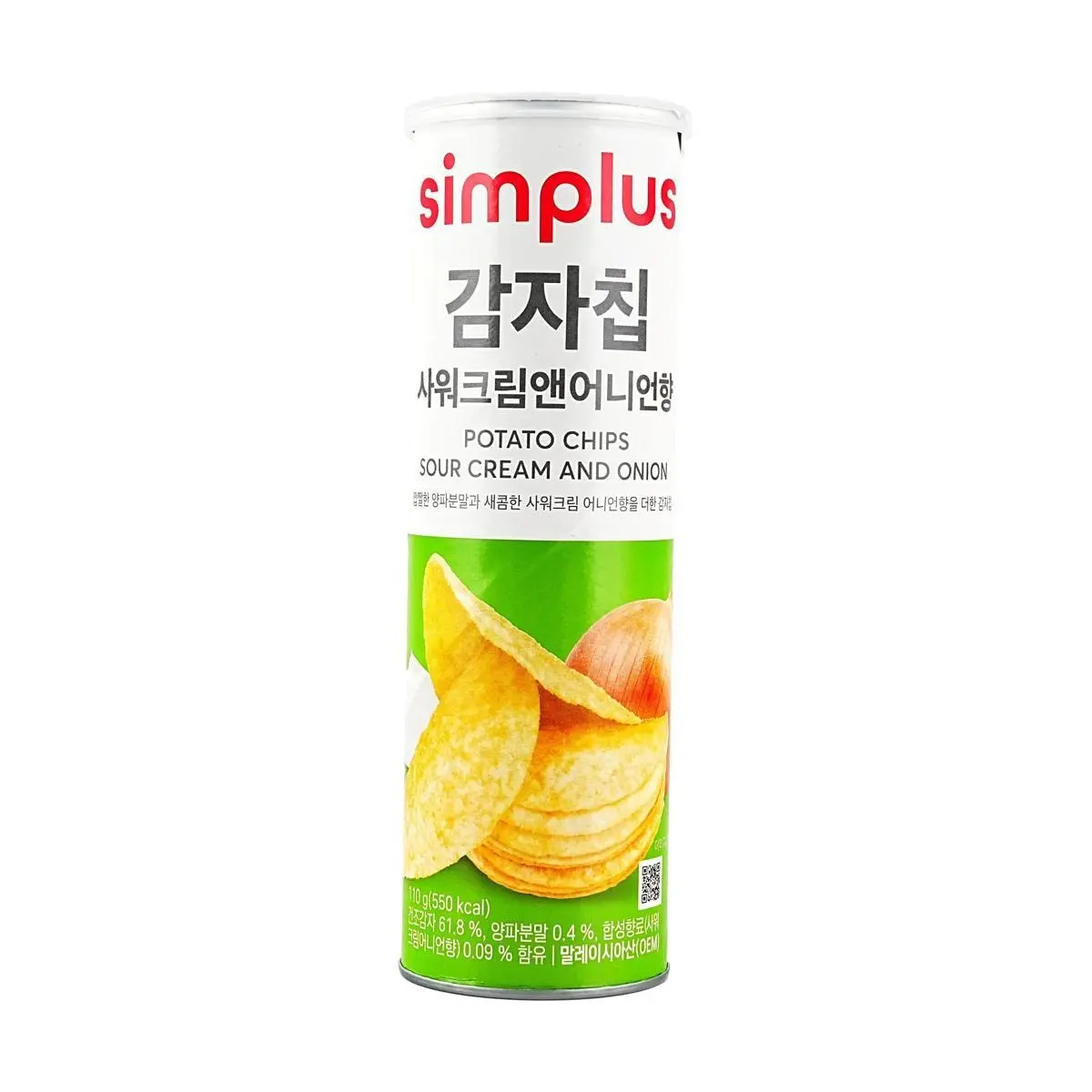HOMEPLUS Simpleplus Sour Cream & Onion Potato Chips 110g - Korean Snack, Crispy & Savory Flavor
