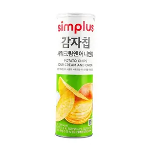 HOMEPLUS Simpleplus Sour Cream & Onion Potato Chips 110g - Korean Snack, Crispy & Savory Flavor