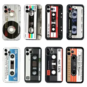 Magnetic Radio Tape Cassette Phone Case  for iPhone 17, 16, 15, 14, 13, 12, 11 Pro Air Plus ProMax and Samsung S26-S20 Ultra Plus FE shock-absorbing phone cases, fashionable gift.