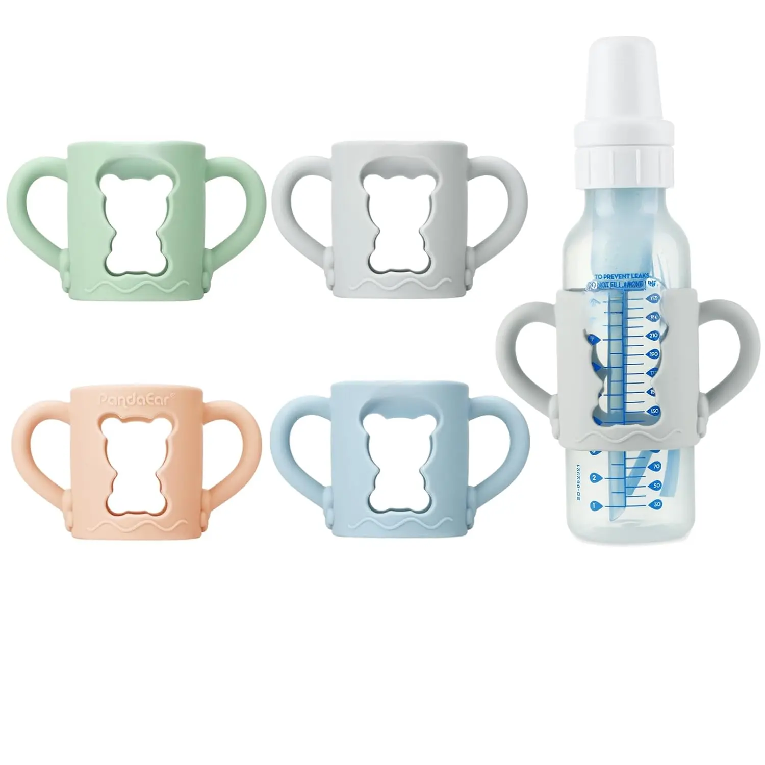 4 Pack   Bottle Handles Compatible with Dr Brown 8 oz/250 ml Narrow  Bottles,  Feeding Bottle Holder Grips