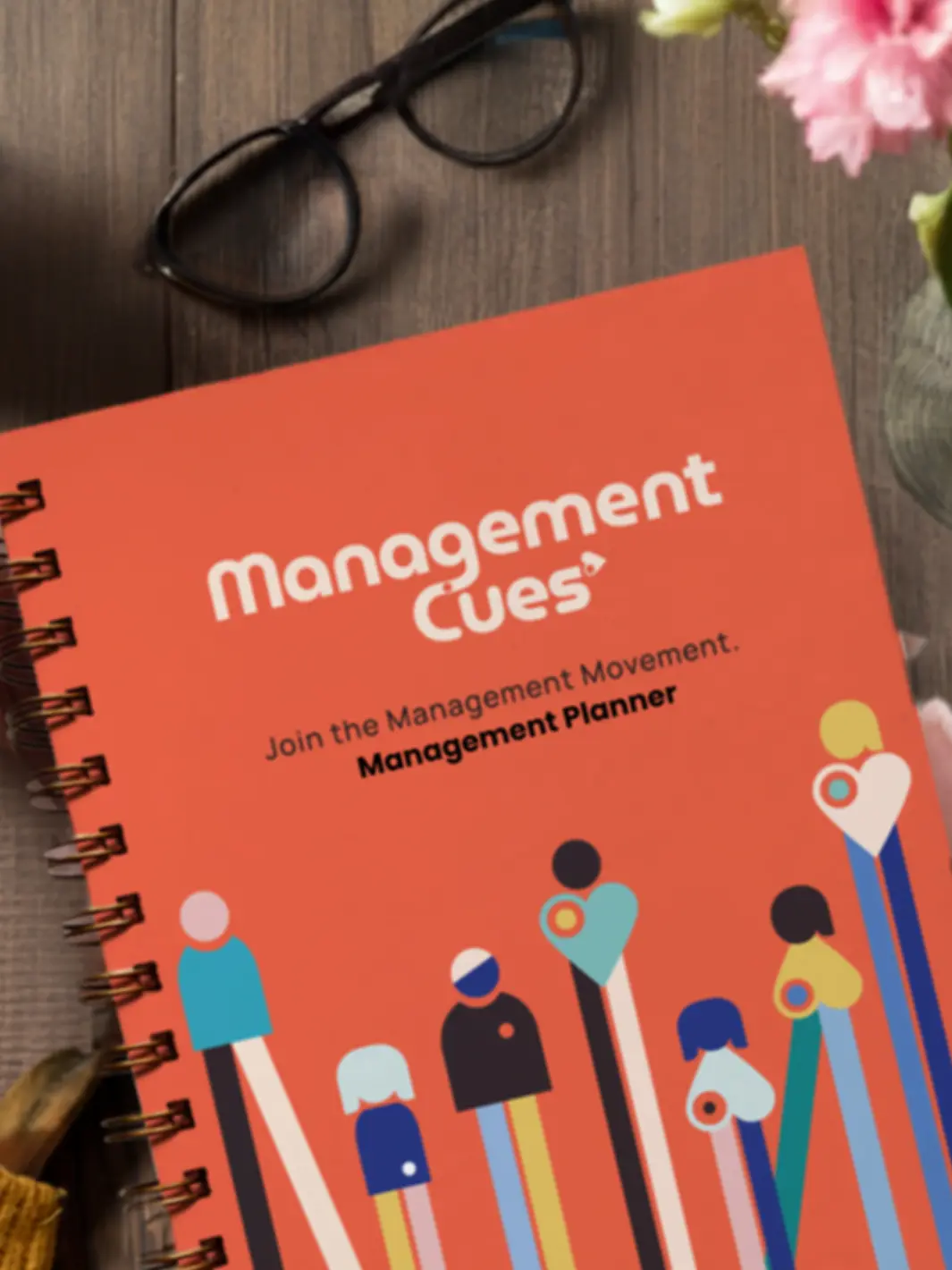 Management Cues Planner - Soft-Touch Cover with Metal Wire-O Binding for Durability - 100 Pages for Management Skills Leadership & Professional Growth - Updated Version 3/23/24 - Trackers & Tips for Team Development - Reminders