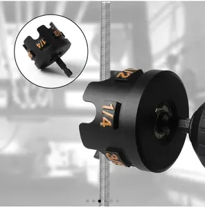 Nut Zipper Drill Attachment for Fast Nut and Bolt Removal, Aluminium Alloy Hex Shank Nut Driver for 1/4", 3/8", and 1/2" Threaded Rods, Nut Remover Bolt Extractor Tool for Conduit Racks, Strut Systems
