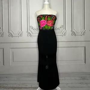 Mexican Maxi Strapless Dress - Zinia