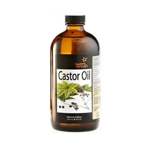 Pure Cold Pressed Castor Oil - 16 oz Glass Bottle, Gentle Nourishing Moisturizer for Hair Loss, Body Care & Cosmetic Use