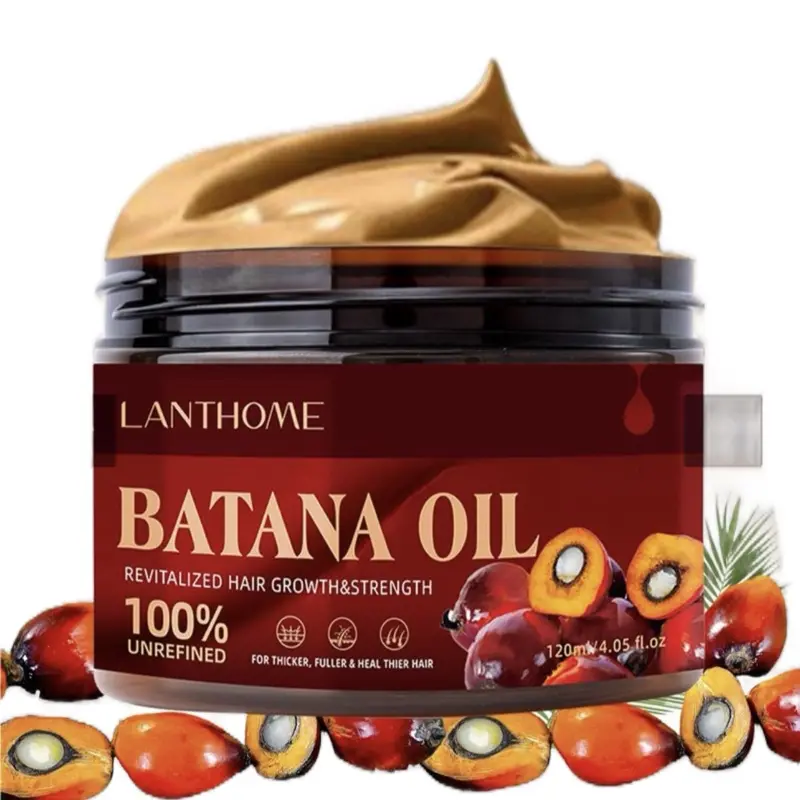Lanthome 100% Unrefined Batana Haircare Scalp Growth Oil Cream - Strengthening Hair, Thicker Fuller Hair, Enhanced Health & Shine