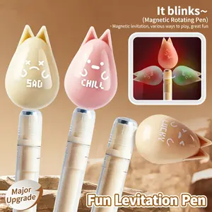 3 pieces magnetic levitation pen, light pen, creative decompression, healing, magnetic gel pen, black pen signature pen