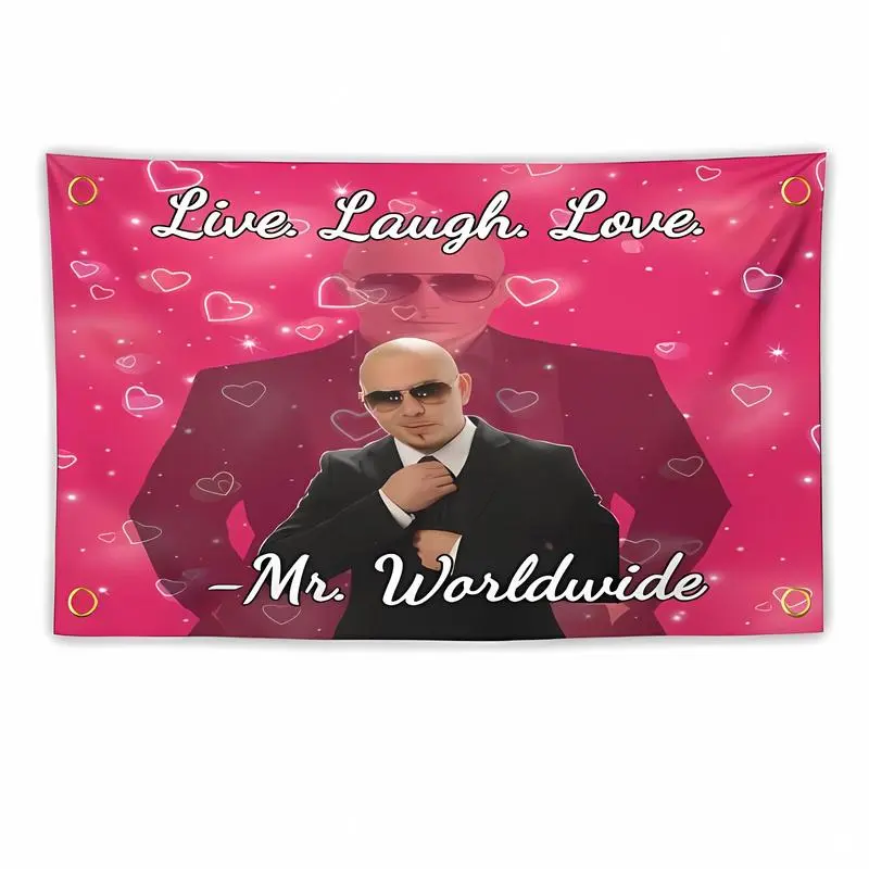 Mr Worldwide Tapestry 3x5 Feet Flag Banner for Bedroom Wall Hanging College Decor Indoor Outdoor Poster Decoration Print Gift Lightweight