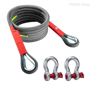Includes shipping cost. New car tow rope for outdoor emergencies—rescue rope/traction rope, thickened nylon with American-style buckle.