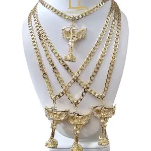LaYaiBoutique #1195 Chain with Saint Michael the Archangel Protector Pendant 14k Gold Plated High Quality - Symbol of Protection, Strength, and Courage