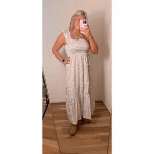 Gingham Smocked Maxi Dress