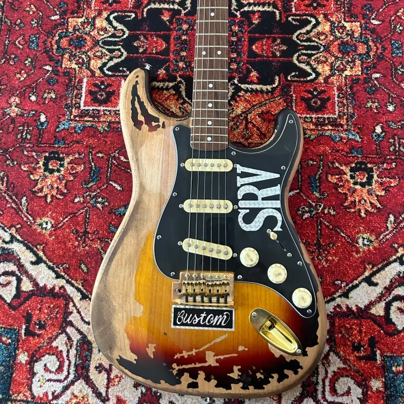 Classic Heavy SRV Style Electric Guitar Alder Body Rosewood Fingerboard Maple Neck Chrome Hardware