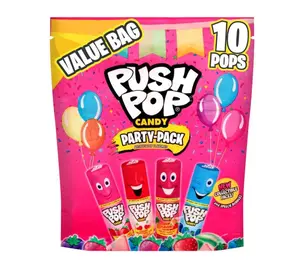 Push Pop Easter Candy Variety Pack, 10 Ct Lollipops Individually Wrapped in Fruity Flavors, Bulk Individually Wrapped Hard Candy, Birthday Party Favors, Easter Basket Stuffers, Egg Fillers, Kids Gifts