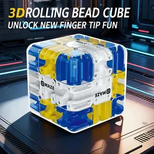 3D Ball Maze Cube Puzzle - Educational Logic Cube for Kids, Parent-Child Battle Game, Stress Relief Toy for Logical Thinking Training