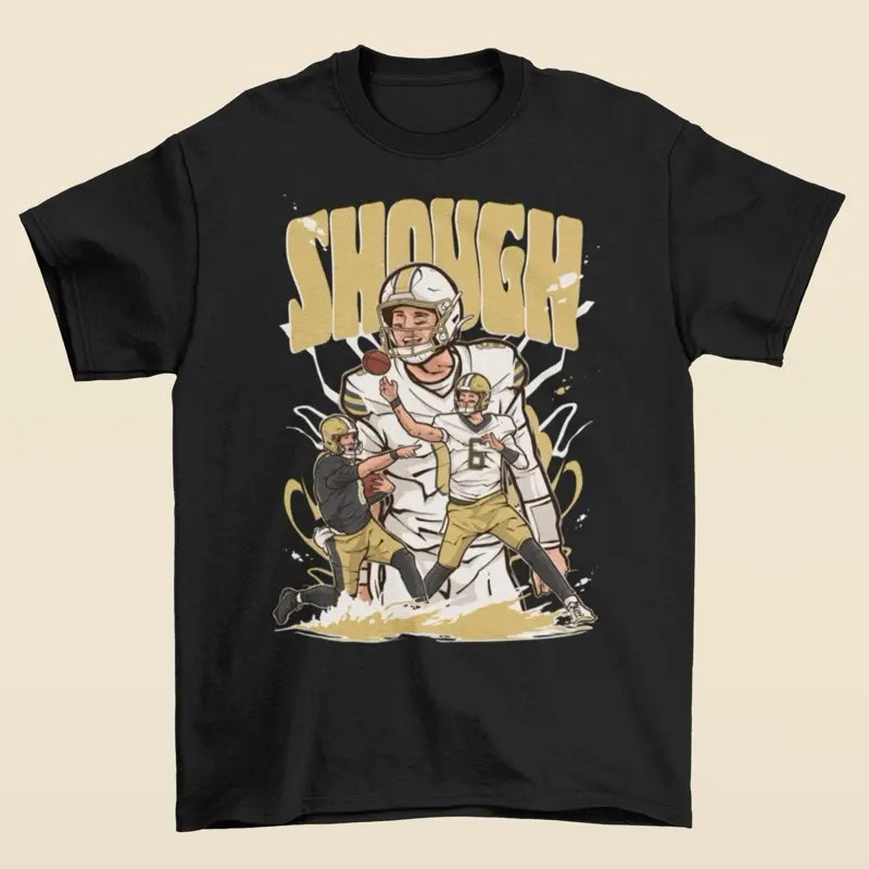 🏈 ✨ Tyler Shough Cartoon Style New Orleans Football T-Shirt - Men’s 100% cotton tee, unisex style