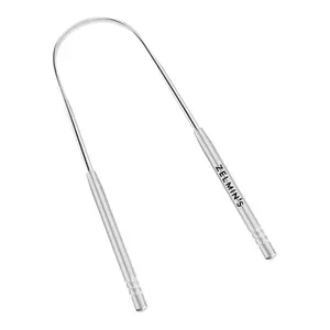 Zelmin's Minty Mouth | Tongue Scraper / Stainless Steel / Two-Handle Design