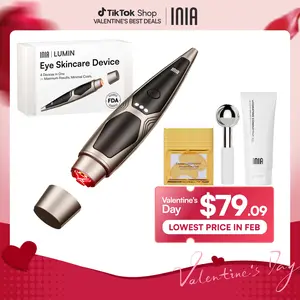INIA LUMIN 4-in-1 Eye Skincare Wand – 3 Mins a Day for Fewer Lines in 14 Days & Less Puffiness in 21, FDA-Cleared, Spa-Level Results at a Fraction of the Price, Lift & Brighten Eyes in Just Weeks