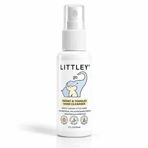 Littley 2oz infant & toddler hand cleanser | alcohol-free hand spray for kids | fragrance-free travel size