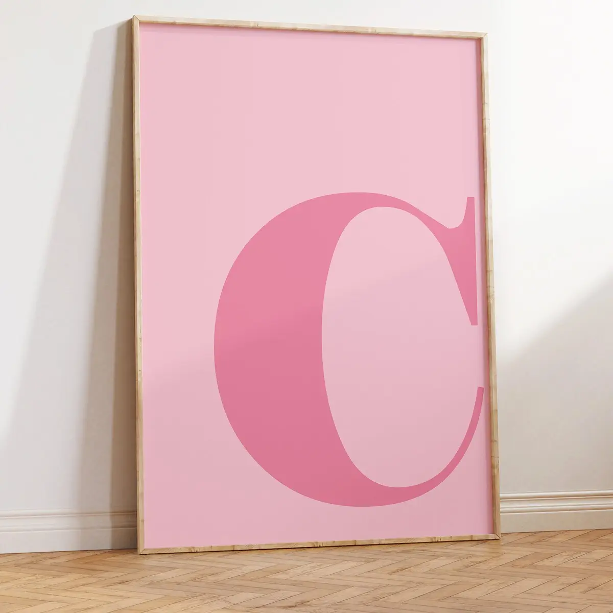 Letter C Wall Art – Aesthetic Alphabet Poster for Dorm, Nursery or Bedroom Decor – Unframed, 5 size, 8x12 to 27x40 inch