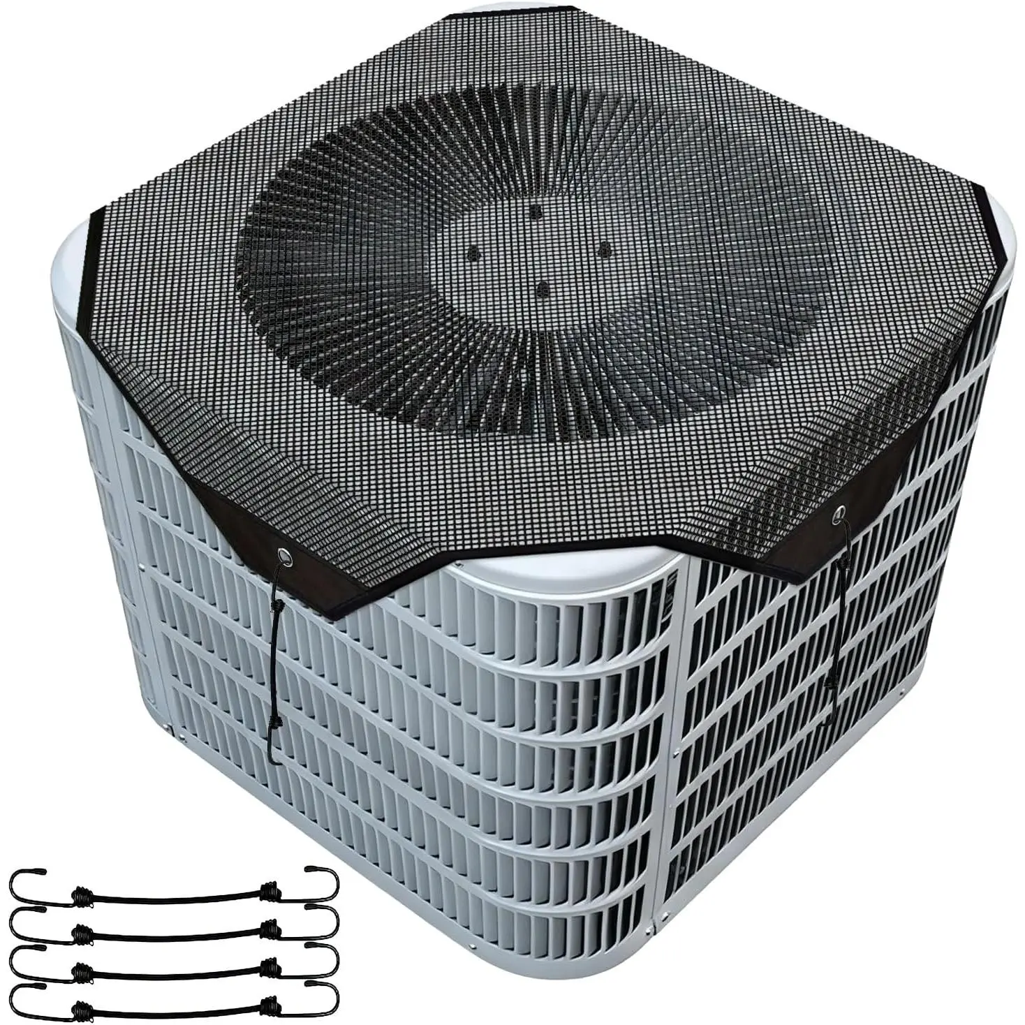 Central Air Conditioner Covers for Outside, 28" x 28" Mesh AC Covers for Outside Unit, Breathable AC Conditioning Condenser Compressor Cover, Top Universal Defener for  Season