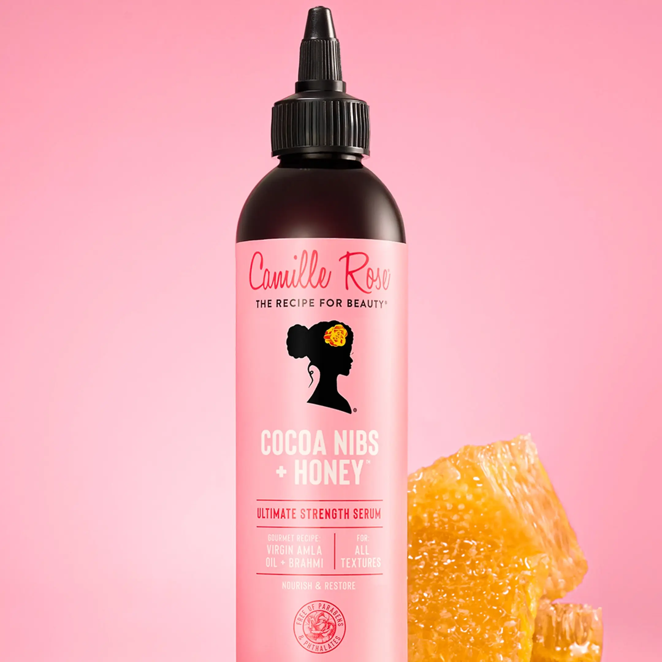 Camille Rose Cocoa Nibs + Honey Ultimate Strength Serum, 8 oz, Hair & Scalp Serum, Nourishing & Shine