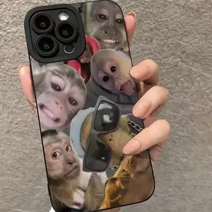 Funny Monkey Emoji Phone Case - Compatible with iPhone Series - Fully Encased Anti-Drop Soft Shell