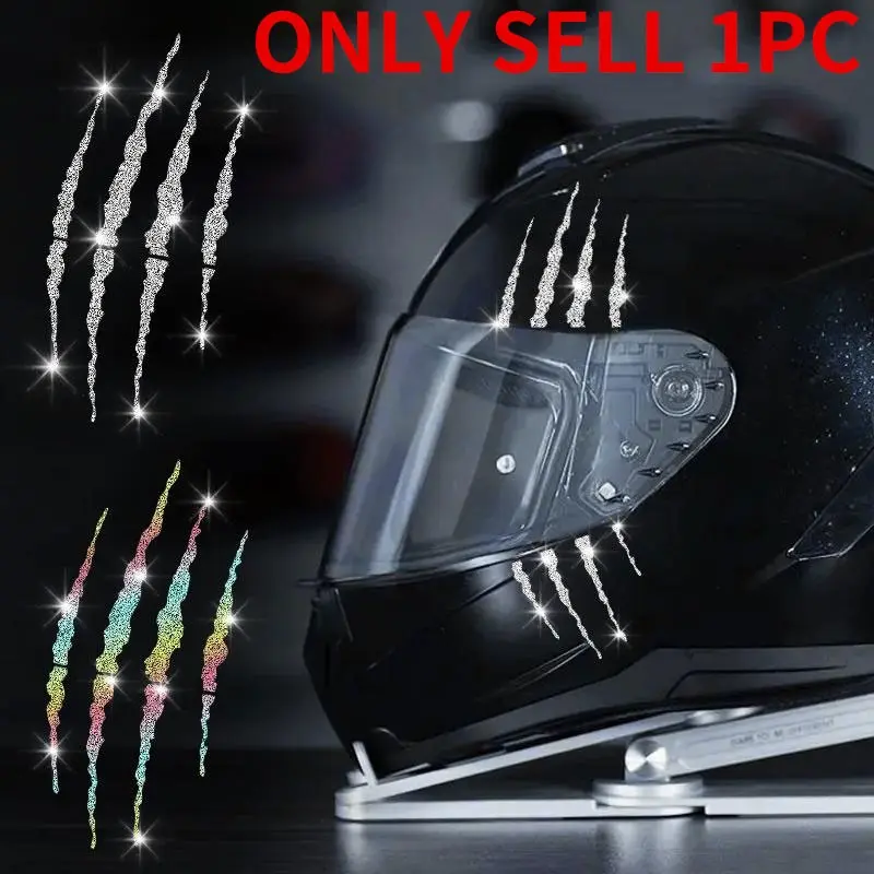 Motorcycle Helmet Sticker, Waterproof & Durable Helmet Decoration Sticker, Creative Colorful Glitter Design Helmet Decal Sticker Decals, Motorcycle Stickers for Motorcycle Body