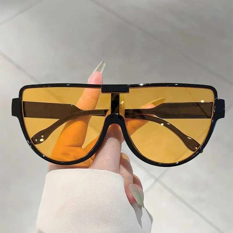 ShineThru Unisex Fashionable Frames Sunglasses - 1-Pair Slim Rectangular Semi-Rimless PC/Plastic UV-Protection Lenses, Personalized Design for Back-to-School, Outdoor Activities
