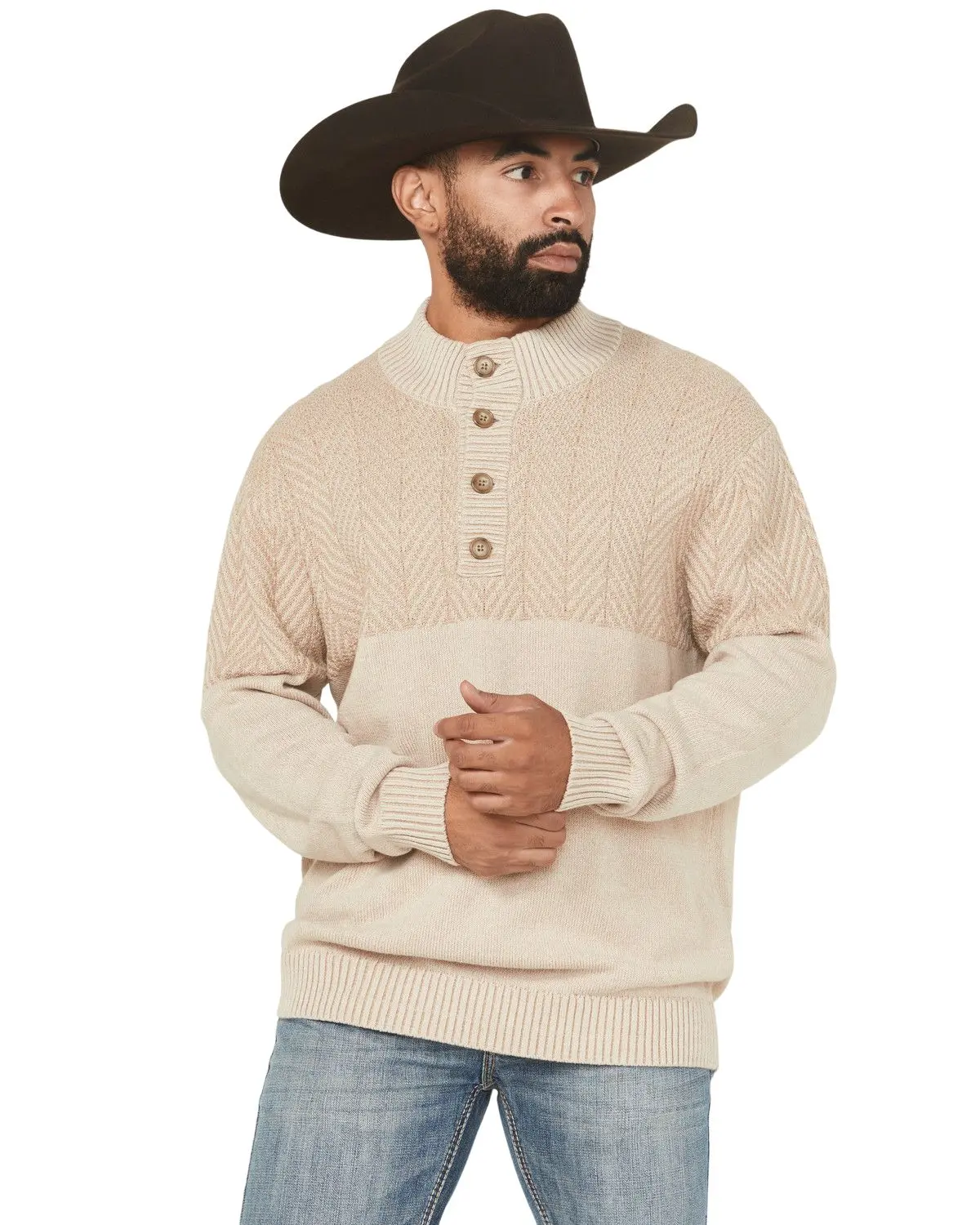 Cinch Men's Men'S Solid Button-Down Sweater - Mwk1932001