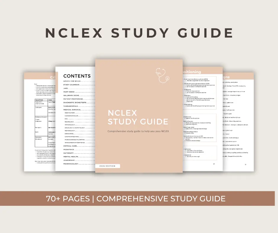 NCLEX Study Guide - Key Concepts + Visuals + Learning Materials + Study Hacks