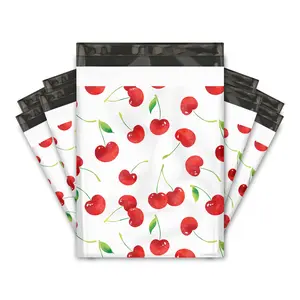10x13 Cherries Designer Poly Mailers Shipping Envelopes Premium Printed Bags