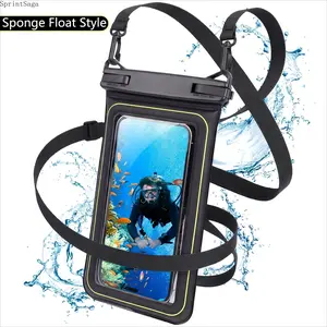 IPX8 Waterproof Floating Phone Pouch with Adjustable Shoulder Strap, Universal Underwater Phone Case for Beach, Swimming, Boating, Kayaking, Rafting, Snorkeling, Ski Trips, and Surfing Essentials