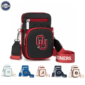 NCAA Women & Men Small Crossbody Bag,Shoulder Bags for Chest Bag Cross Body Bag Fanny Pack for Outdoors Hiking Traveling,Crossbody Small Sling Backpack Sling Bag,Multiple Pockets Handbag for Game Day & Concerts 015