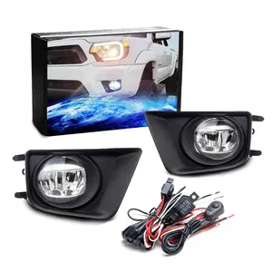 iJDMTOY Xenon White 15W High Power LED Fog Light Kit For Toyota 2012-2015 Tacoma Pickup Truck, Includes (2) LED Fog Lamps, Fog Bezel Covers, On/Off Switch Relay Wiring Harness