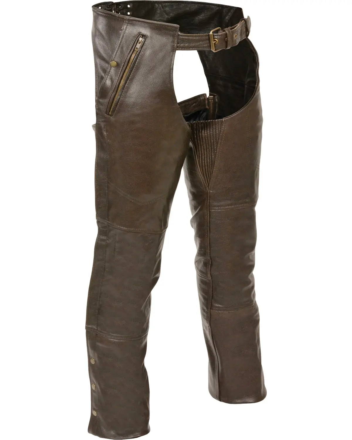 Milwaukee Leather Men's Men'S Retro Four Pocket Thermal Lined Chaps 5X - Ml1191rt-Retro Brown-5X