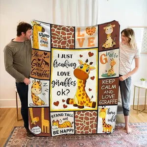 Cute Giraffe-Themed Plush Toy, Soft & Huggable Design, Perfect Gift for Kids, Cozy Companion for Children, Ideal for Playtime & Bedding