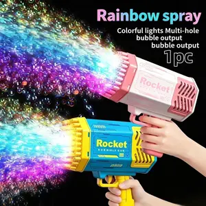 LED Bubble Gun, Electric Handheld Automatic Bubble Machine, Multifunction Bubble Maker, Kids Toy for Boys and Girls, Outdoor Game, Wedding Decoration, Party Fun