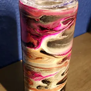 20 oz Pink And Peach Resin Tumbler