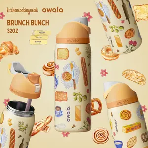 Owala New Color Drop Brunch 32oz Freesip Stainless Steel Water Bottle, 24-hour cold, Daily Use For Work Or School, Gift For Her