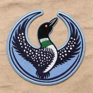 Resist Mallard Embroidery Patch, Self-Adhesive Iron-On, Suitable for Clothes, Jackets, Hats, Accessories, DIY Fashion Decor