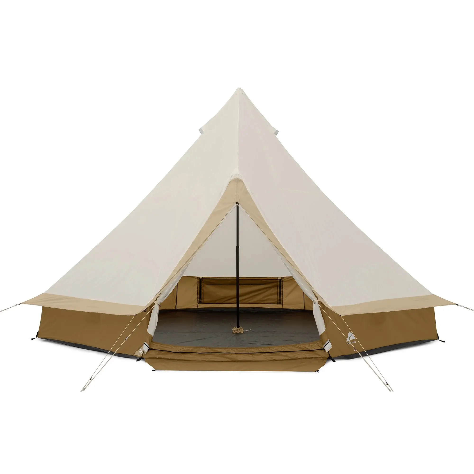15' x 15' 8-Person Glamping Bell Tent with String Lights, 22.57 lbs