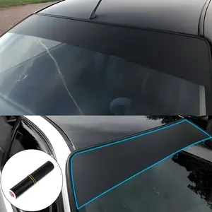 1PC Matte Black Car Stickers, UV Privacy Window Film, Easy To Apply, Suitable for Car Front Windshield, Perfect Gift for Vehicle Modification Enthusiasts