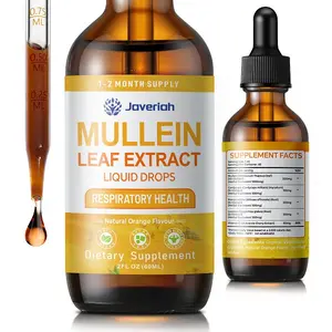 Mullein Drops for Lungs Cleanse - Cordyceps, Marshmallow Root & Licorice Root Extract, Respiratory Herbal Supplement with Mullein Leaf Extract for Immune Support & Bronchial Cleanse, 2 Fl Oz