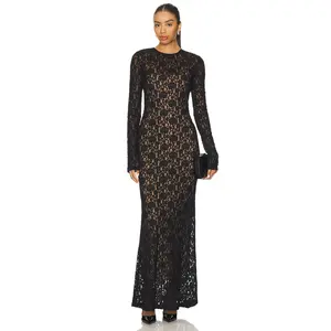 L'Academie by Marianna Kayden Maxi Dress in Black