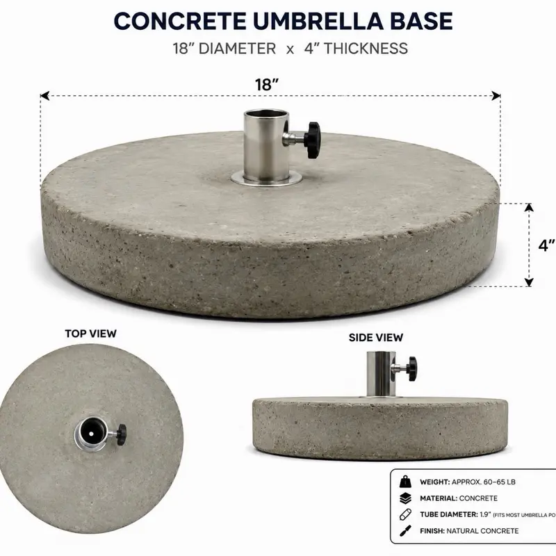 Heavy - Duty Concrete Umbrella Base