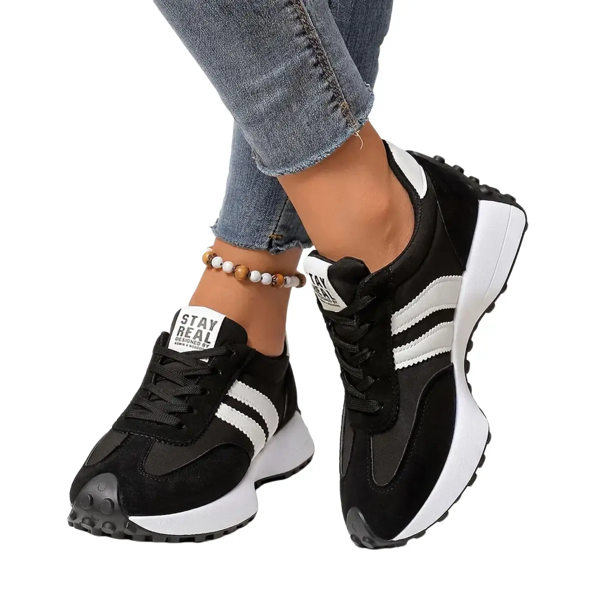 【QUAWUJIE】2026 New Women's Retro Platform Sneakers Non-Slip Height Boost Casual Shoes for Daily Wear Skate Outdoor Sports