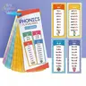 Kids English Phonics Flash Cards, 60 Double-Sided Cards with 117 Phonics Groups, Educational Learning Cards for Toddlers, Preschoolers & Early Readers, Covers Short Vowels, Digraphs, Vowel Teams & Consonant Blends