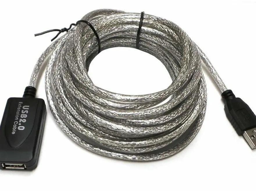 USB Extension Cable 25FT Long Active USB2.0 Extender, Male to Female Repeater, Data Transfer Cord)- for Game Consoles, Printer, Camera, Keyboard, Hard Drives