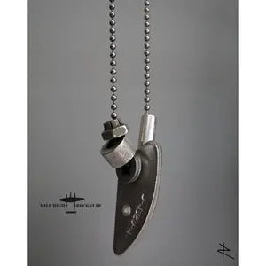 Tiger Shark Mile High Rockstar Industrial Dog Chain Aviator Necklace