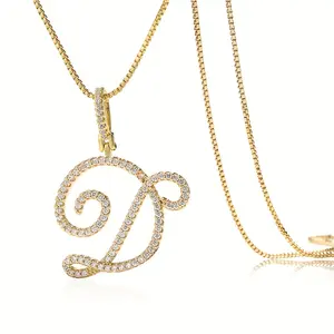 Fashion New Products Hip-hop Exaggerated Floral English Letter Pendant Box Chain Necklace