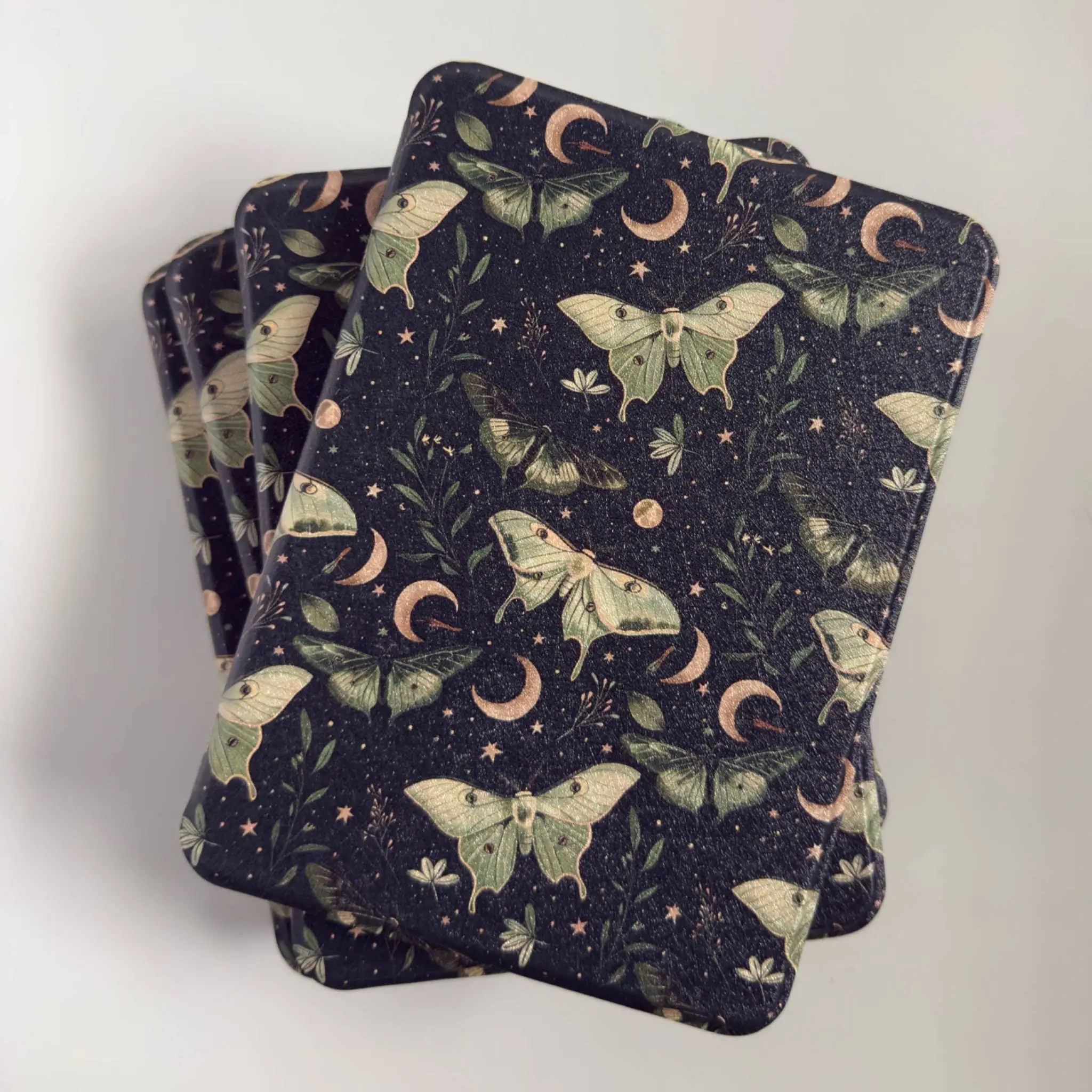 Elco House Lunar Enchantment Luna Moth Kindle Case - Handheld Ebook Device Cover with Magnetic Closure & Screen Protection